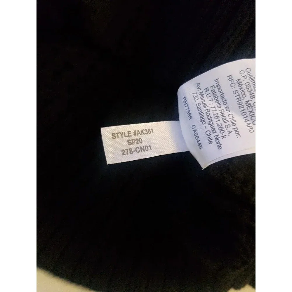 J.Crew Black Waffle Chunky Knit Sweater Balloon Sleeve Casual Small S Preppy